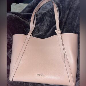 New blush pink Nine West tote shoulder bag.